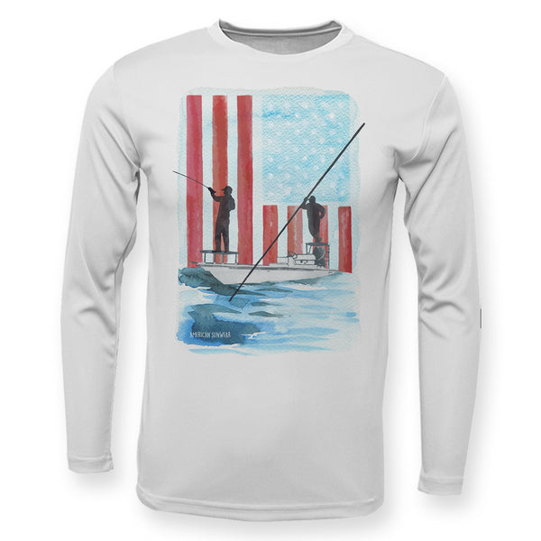 USA Fishing Flag High Performance Long Sleeve UPF 50+