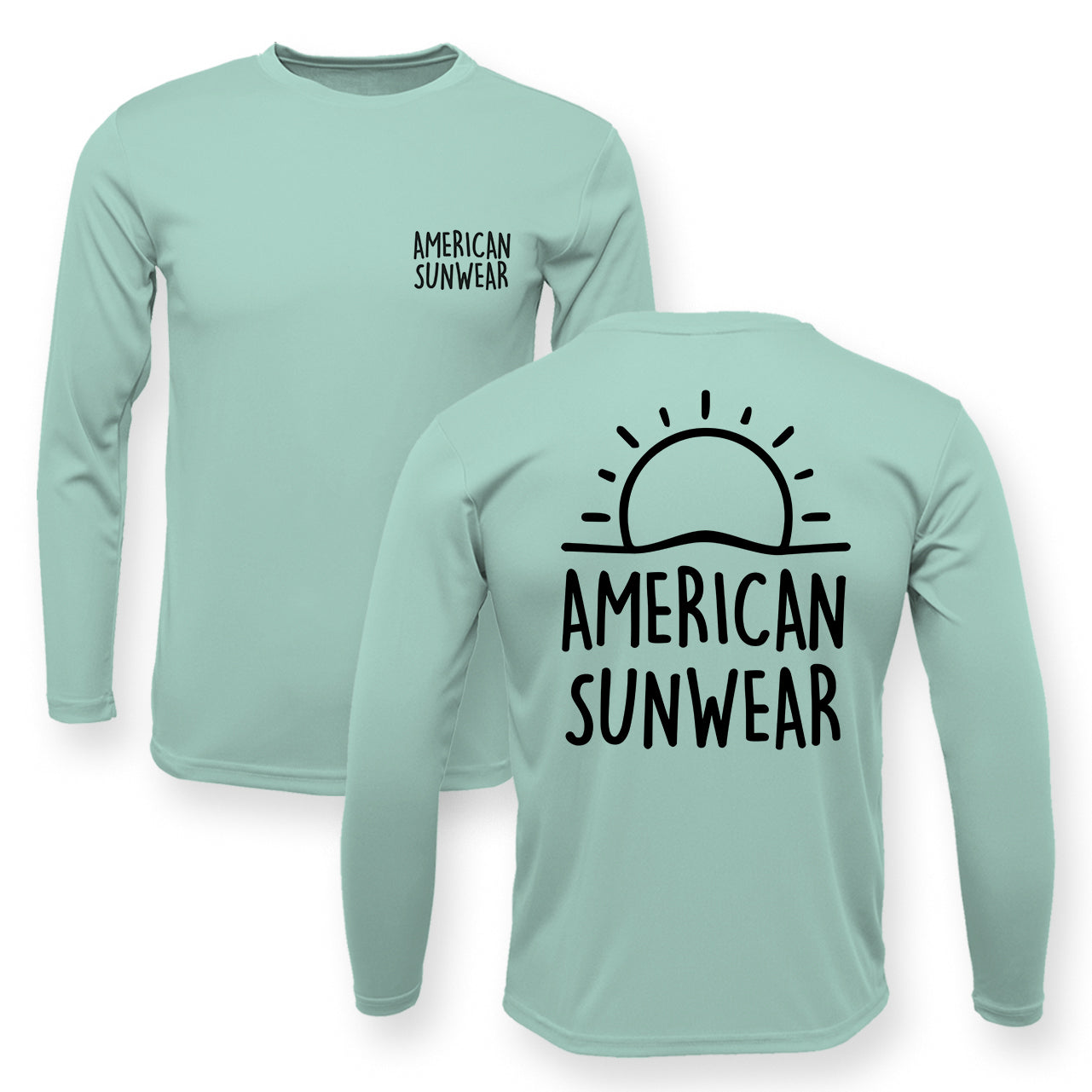 American Sunwear Men's Performance Long Sleeve UPF 50+