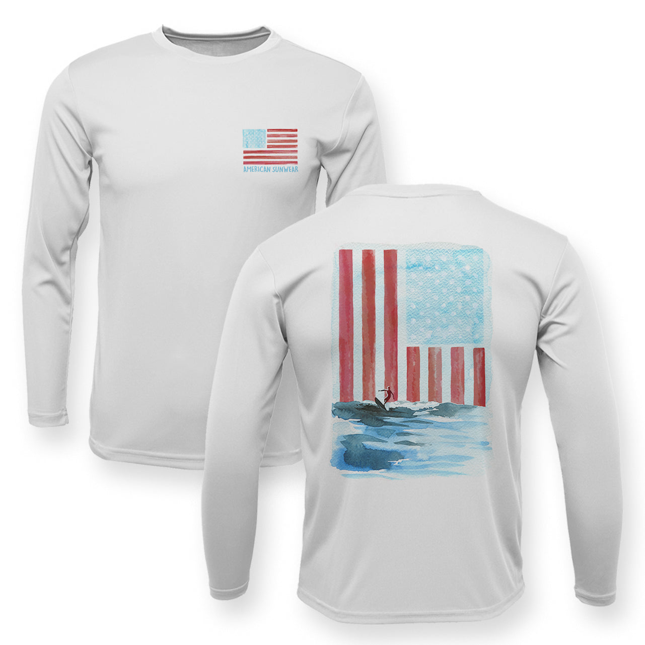 Red White and Blue UV50 Long Sleeve Shirt - Suncoast Softball