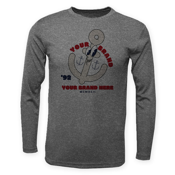 Custom Heather High Performance Long Sleeve UPF 50+