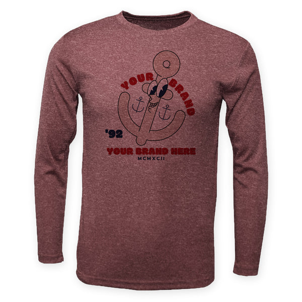 Custom Heather High Performance Long Sleeve UPF 50+