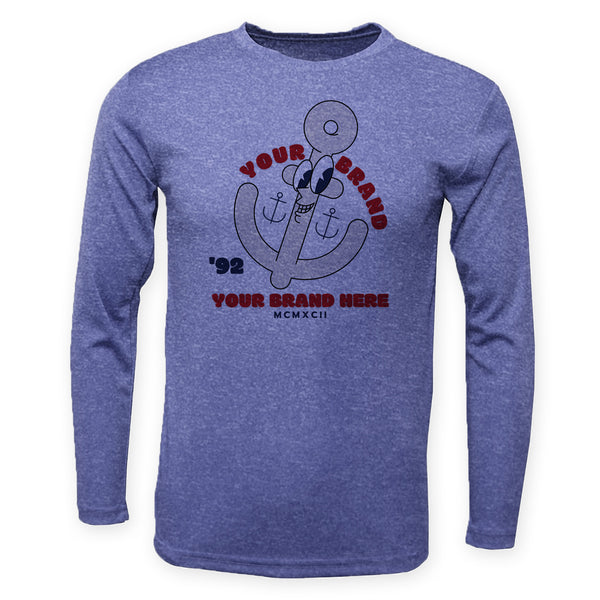 Custom Heather High Performance Long Sleeve UPF 50+