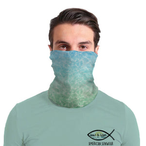 Seaside Green Neck Gaiter UPF 30+